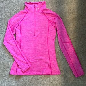 Pink Under Armour Half Zip Pullover